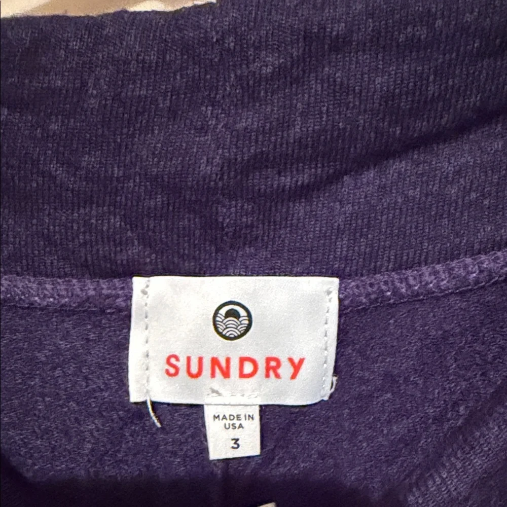 Sundry Navy Lightweight Sweatpants with White/Yellow Tie - Picture 2 of 3